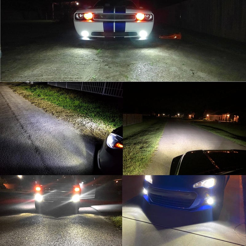 Alla Lighting 3800lm PY20D H10 9145 LED Fog Light Bulbs 9140, 6000K Xenon White Xtreme Super Bright ETI-56 SMD 12V Upgrade - Image 4